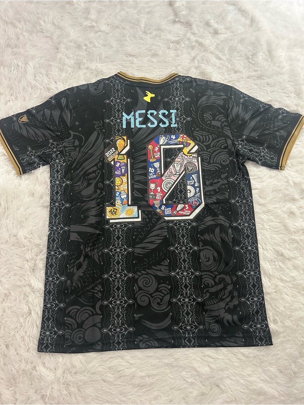adidas Black Messi #10 Graphic Soccer Jersey